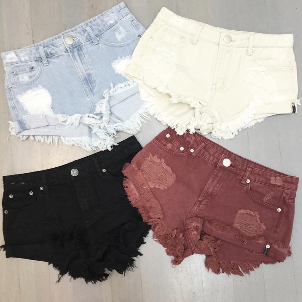 Distressed shorts